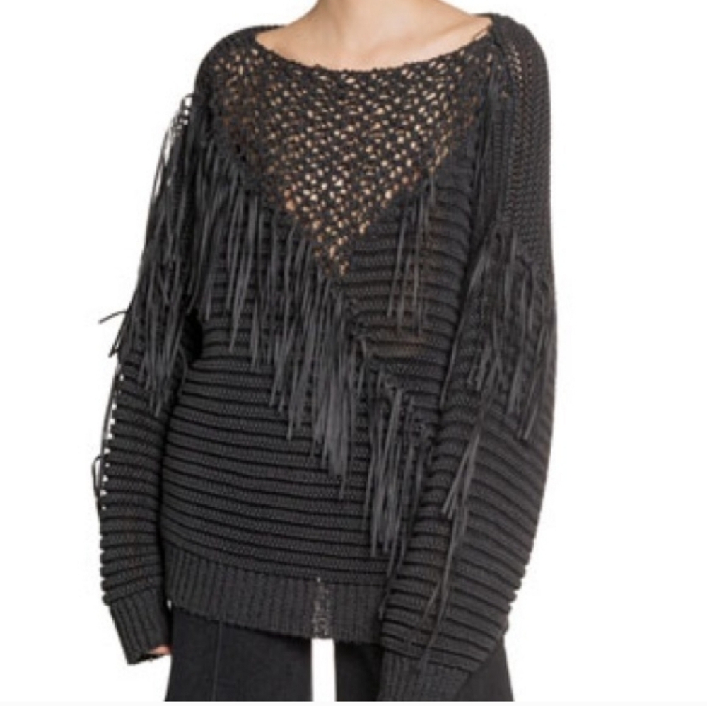 Stella McCartney Crochet Fringe Sweater Siza M (42)